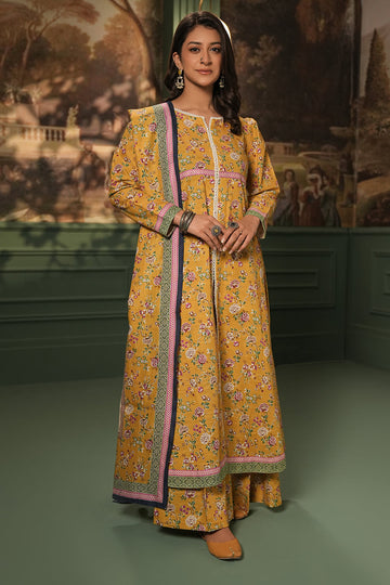 Zellbury | Unstitched 3 Piece Khaddar | Shirt Shalwar Dupatta - 0472 - Designer Dress with Intricate embroidery and embellishments. Shop elegent wedding dress at Maria Faisal.