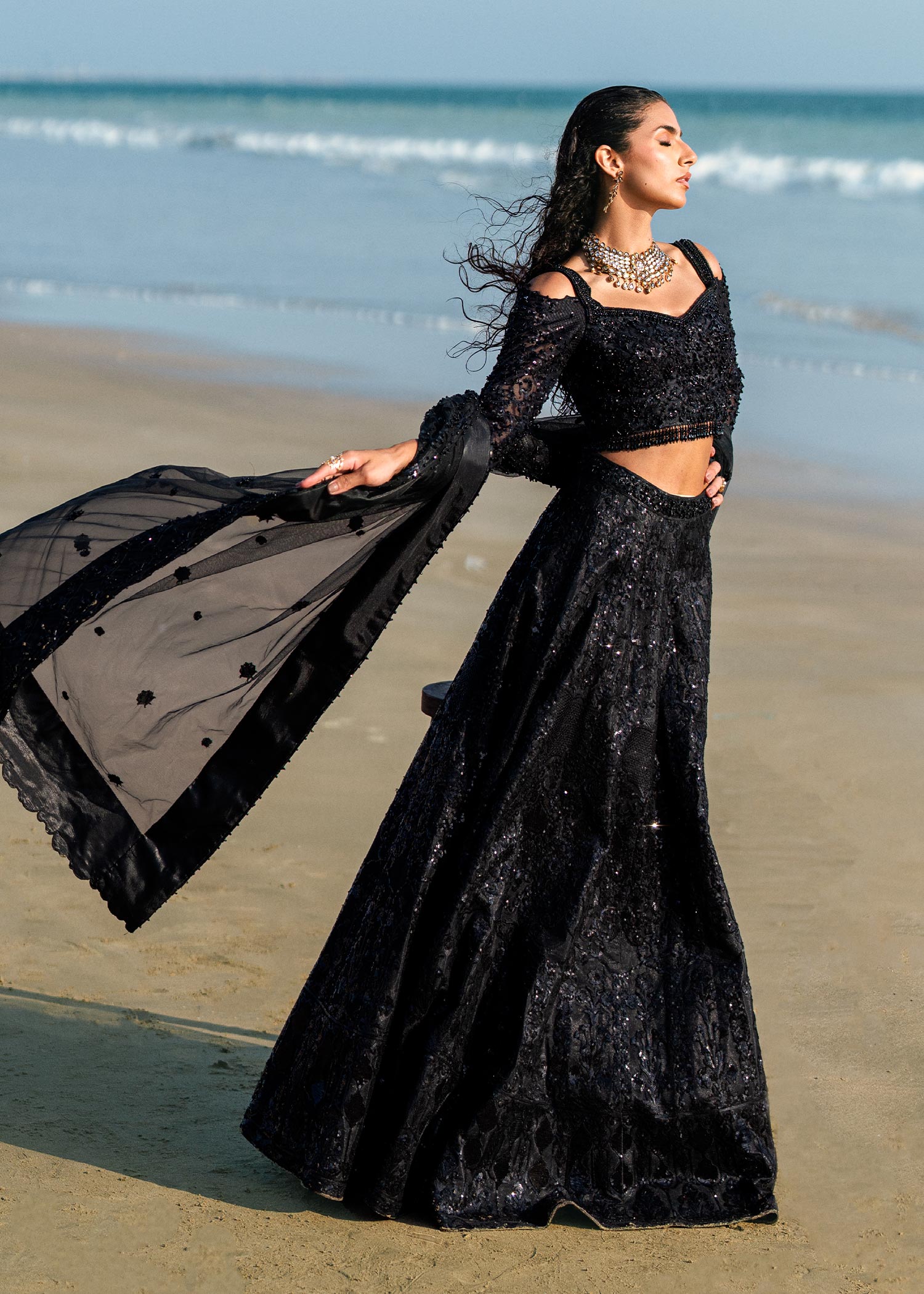 Waqas Shah | Amariage Luxury Formals | Black Musk - Ladies Clothes - Maria Faisal