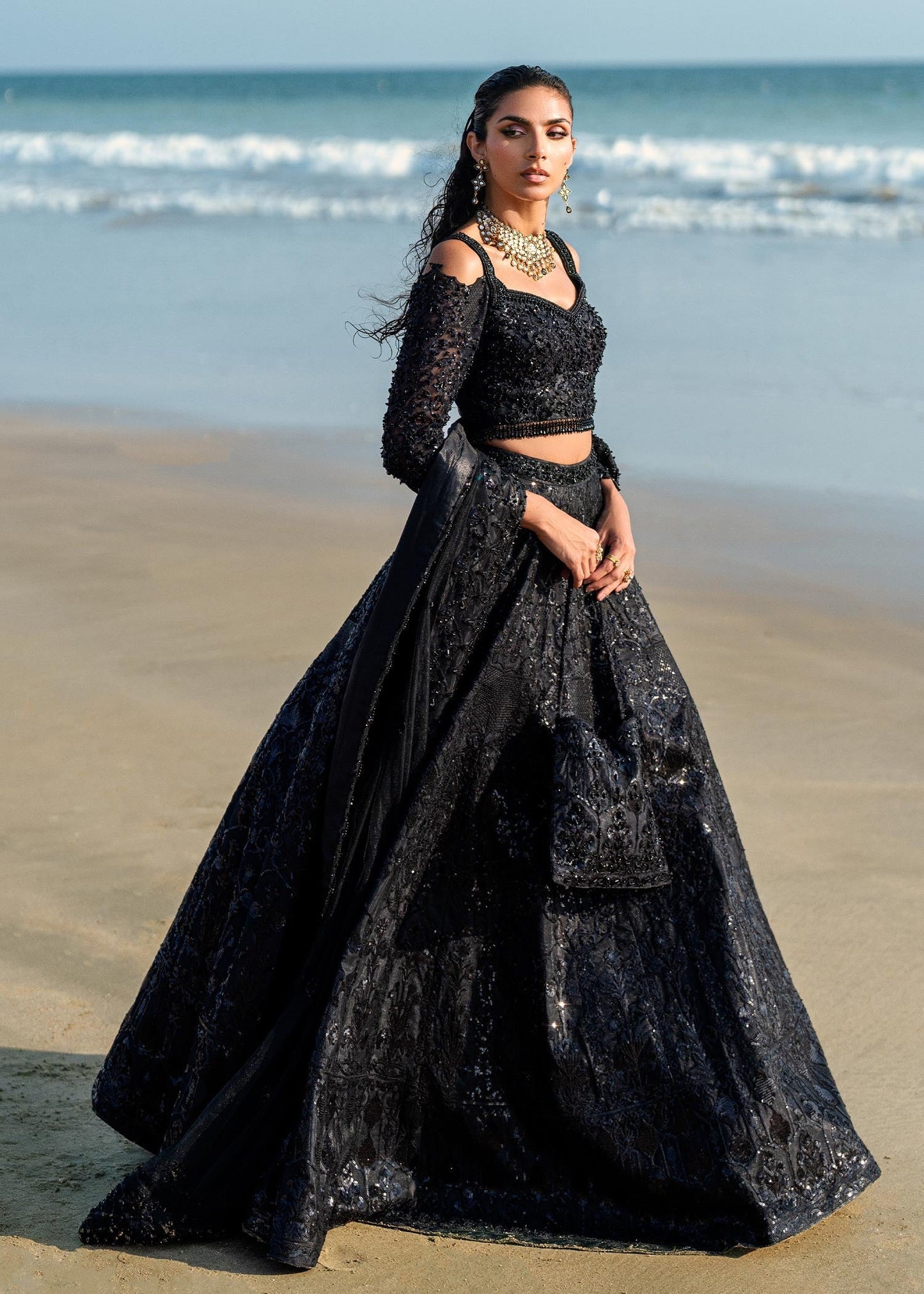 Waqas Shah | Amariage Luxury Formals | Black Musk - Ladies Clothes - Maria Faisal