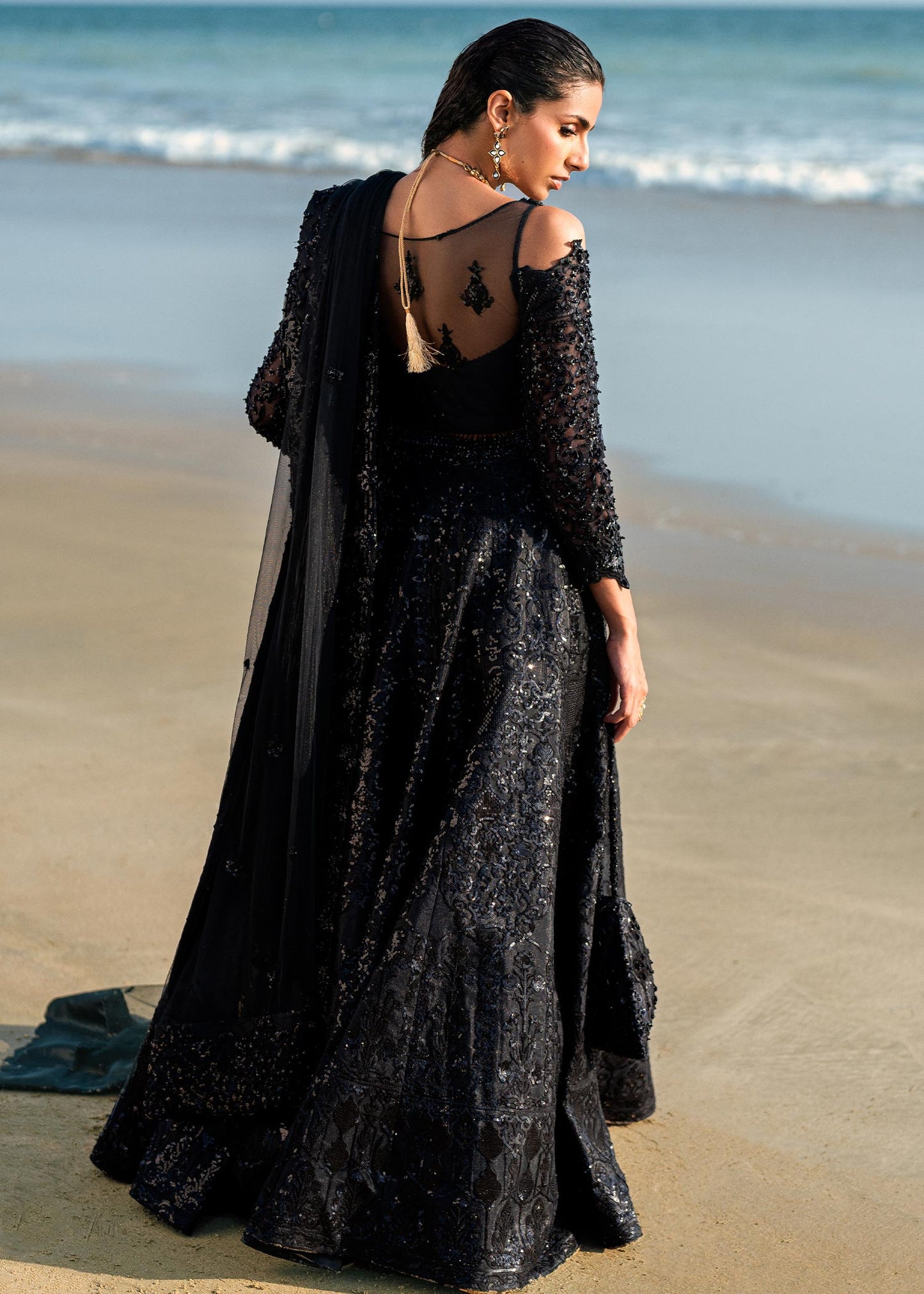 Waqas Shah | Amariage Luxury Formals | Black Musk - Ladies Clothes - Maria Faisal