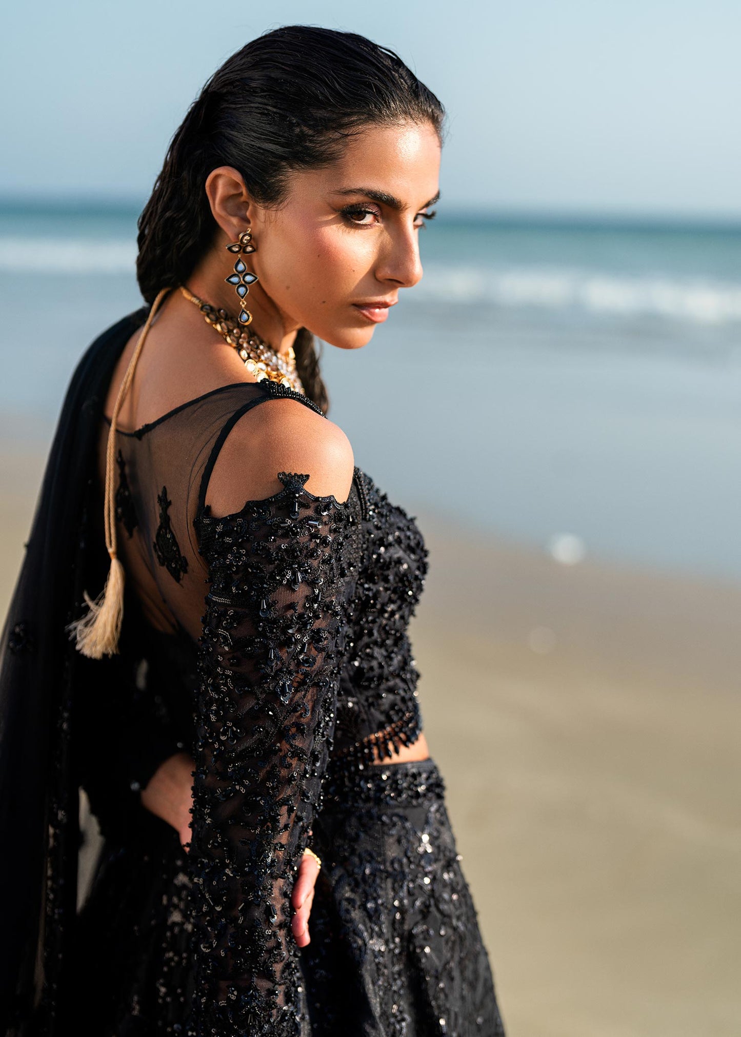 Waqas Shah | Amariage Luxury Formals | Black Musk - Ladies Clothes - Maria Faisal