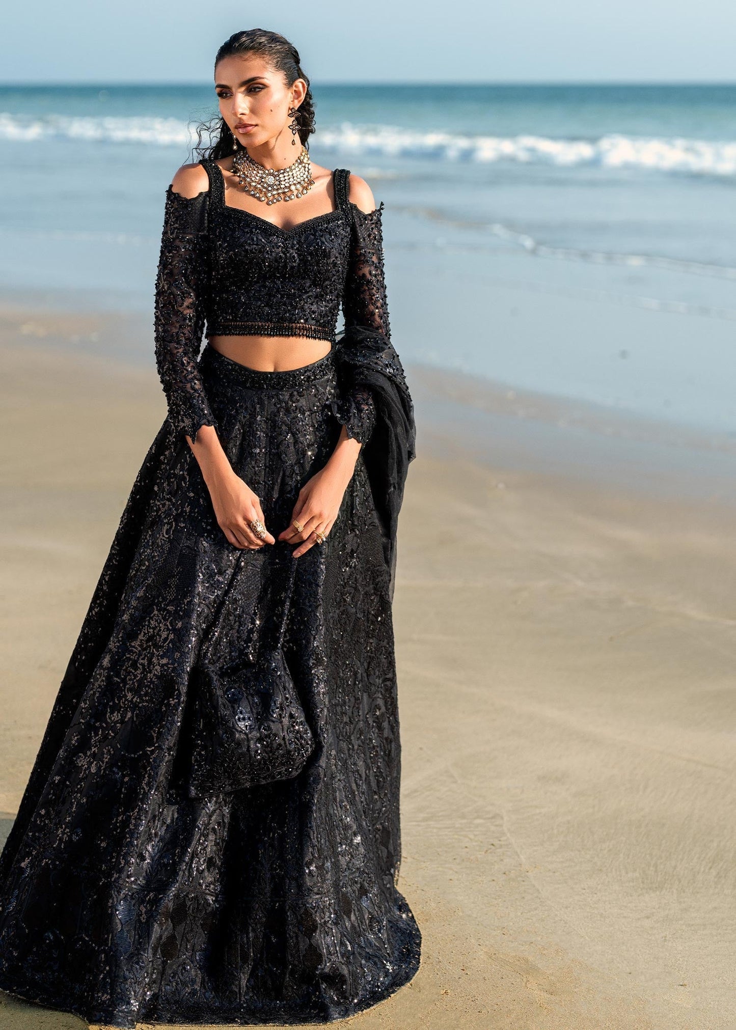 Waqas Shah | Amariage Luxury Formals | Black Musk - Ladies Clothes - Maria Faisal