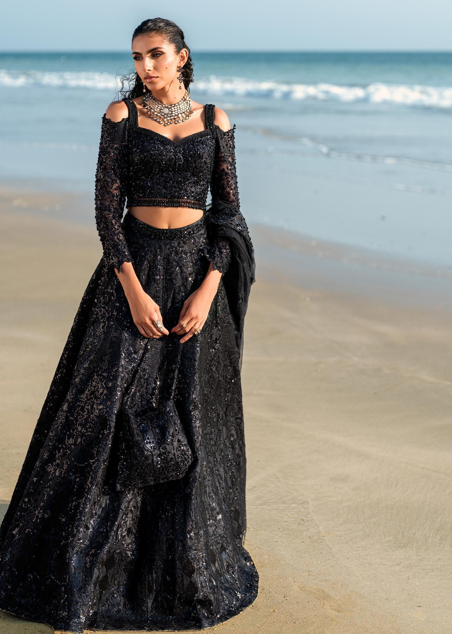 Waqas Shah | Amariage Luxury Formals | Black Musk - Ladies Clothes - Maria Faisal