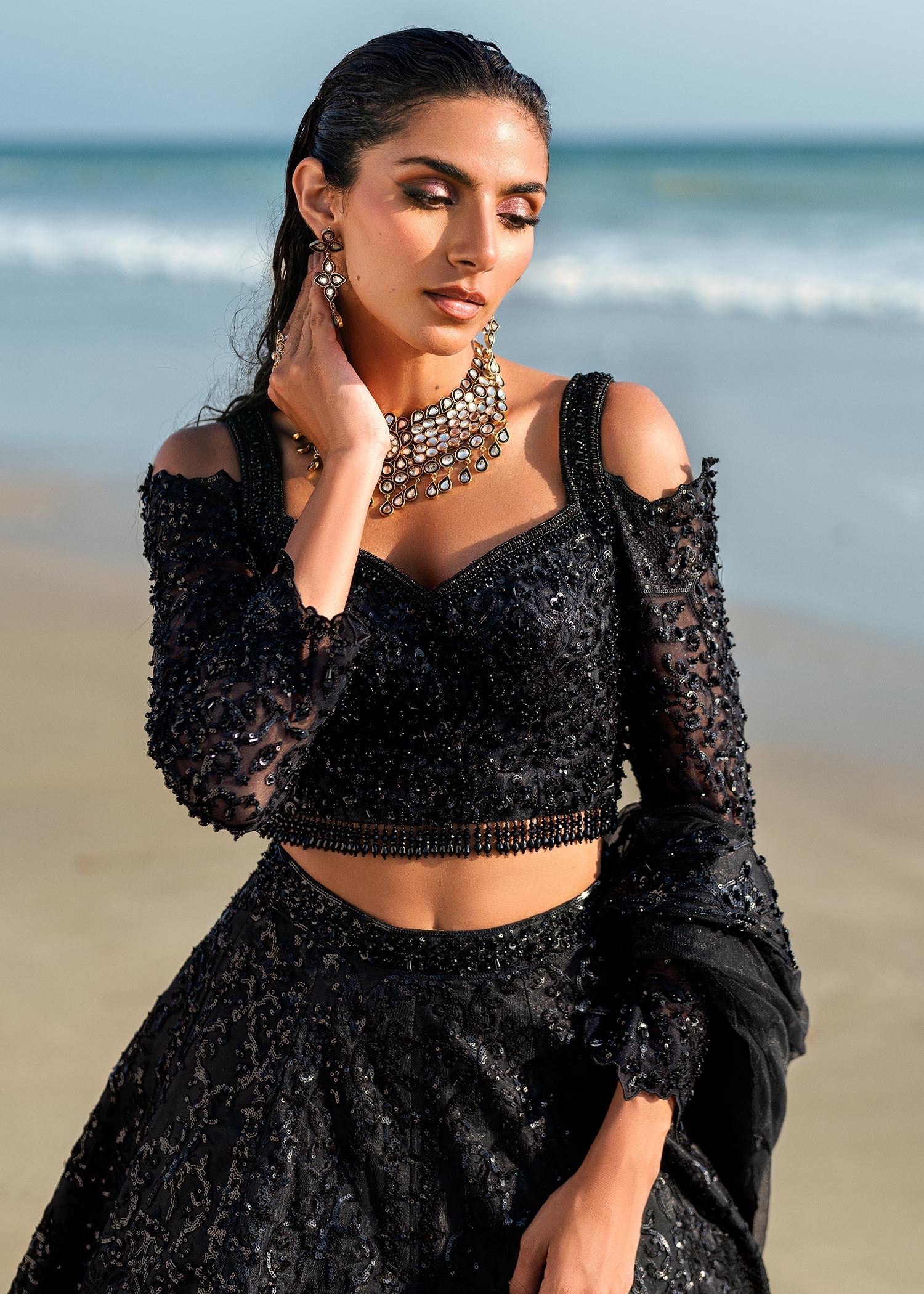 Waqas Shah | Amariage Luxury Formals | Black Musk - Ladies Clothes - Maria Faisal