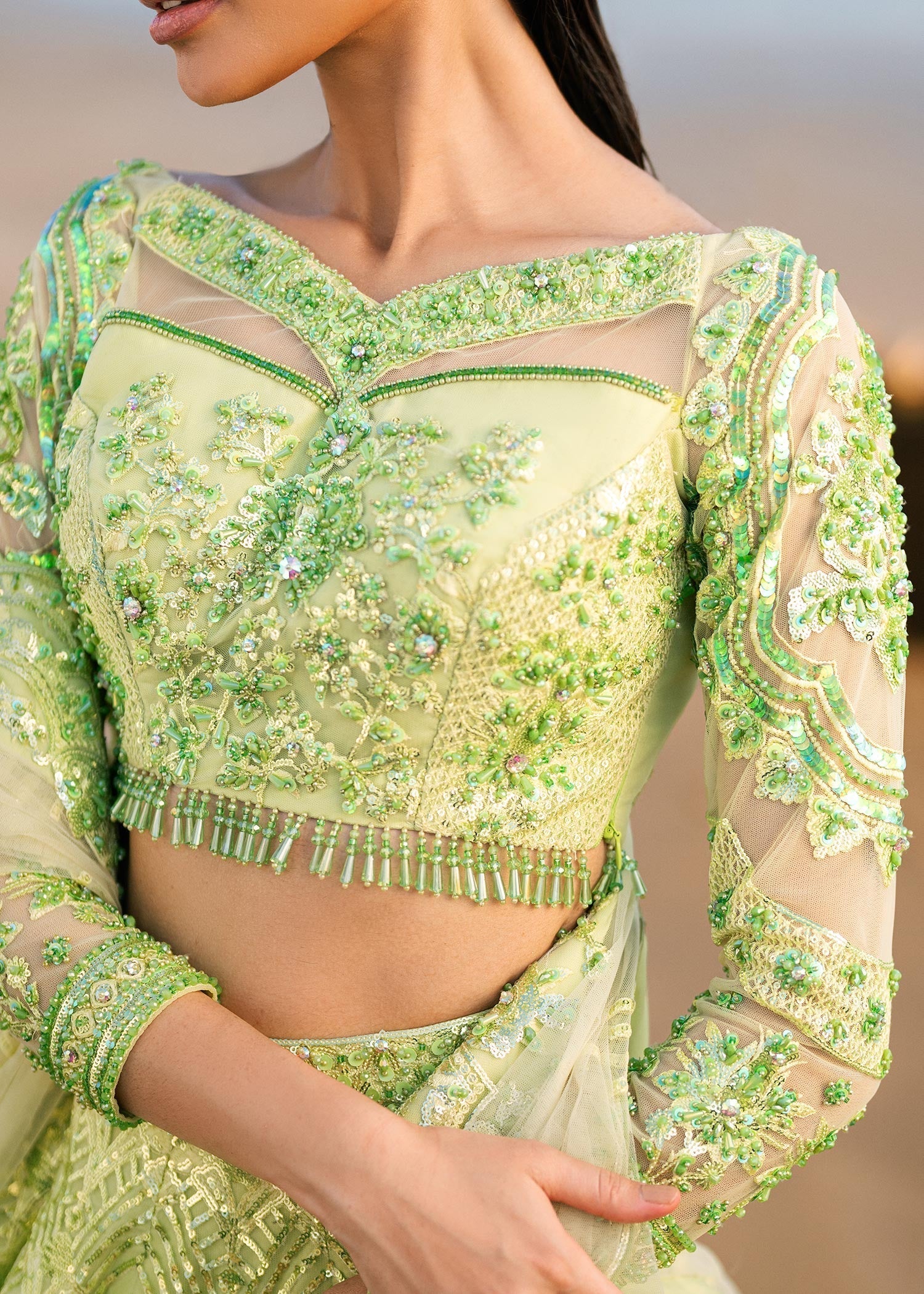 Waqas Shah | Amariage Luxury Formals | Mint Bloom - Ladies Clothes - Maria Faisal