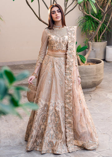 Waqas Shah | Amariage Luxury Formals | Golden Patel - Designer Dress with Intricate embroidery and embellishments. Shop elegent wedding dress at Maria Faisal.