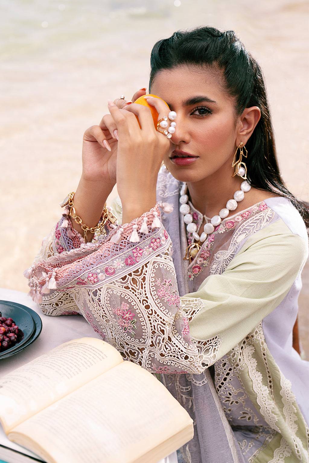 AJR Couture | Dastan Luxury Lawn 25 | Wave by Maria Faisal - Registered Vendor of : AJR Couture - type : Ladies Clothes - 100% original wedding dresses