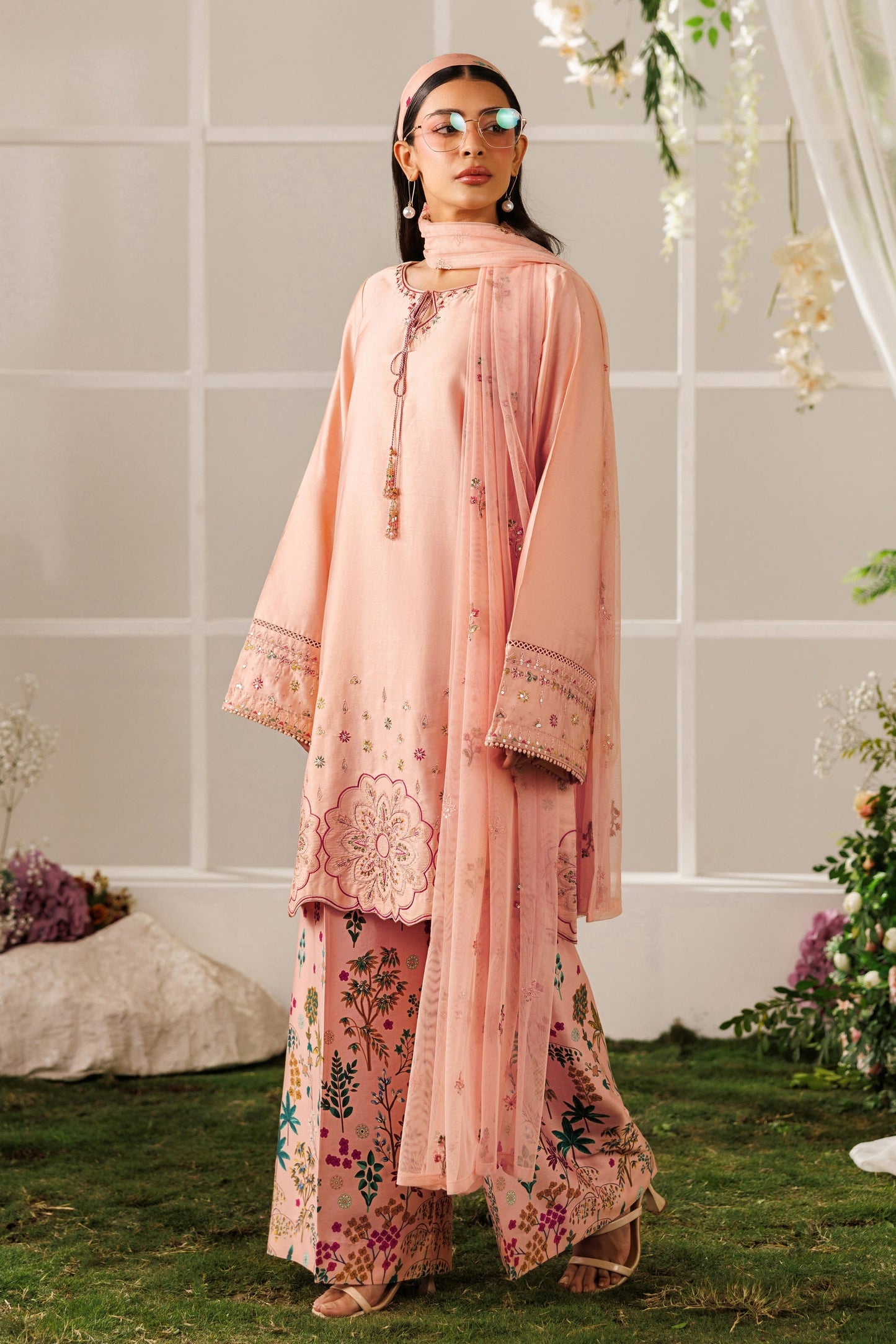 Naqshi | Festive Eid 26 | Hoorish - Luxury Dress - available at Maria Faisal in UK and USA.