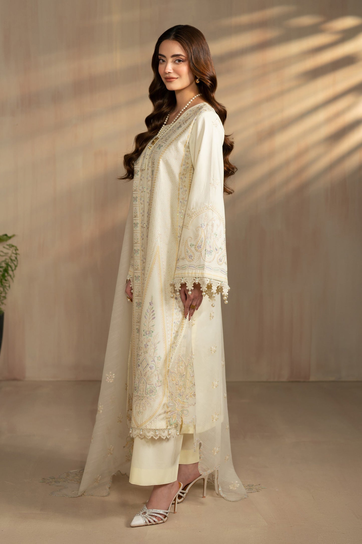 Naqshi | Festive Eid 26 | Ashnoor - Luxury Dress - available at Maria Faisal in UK and USA.