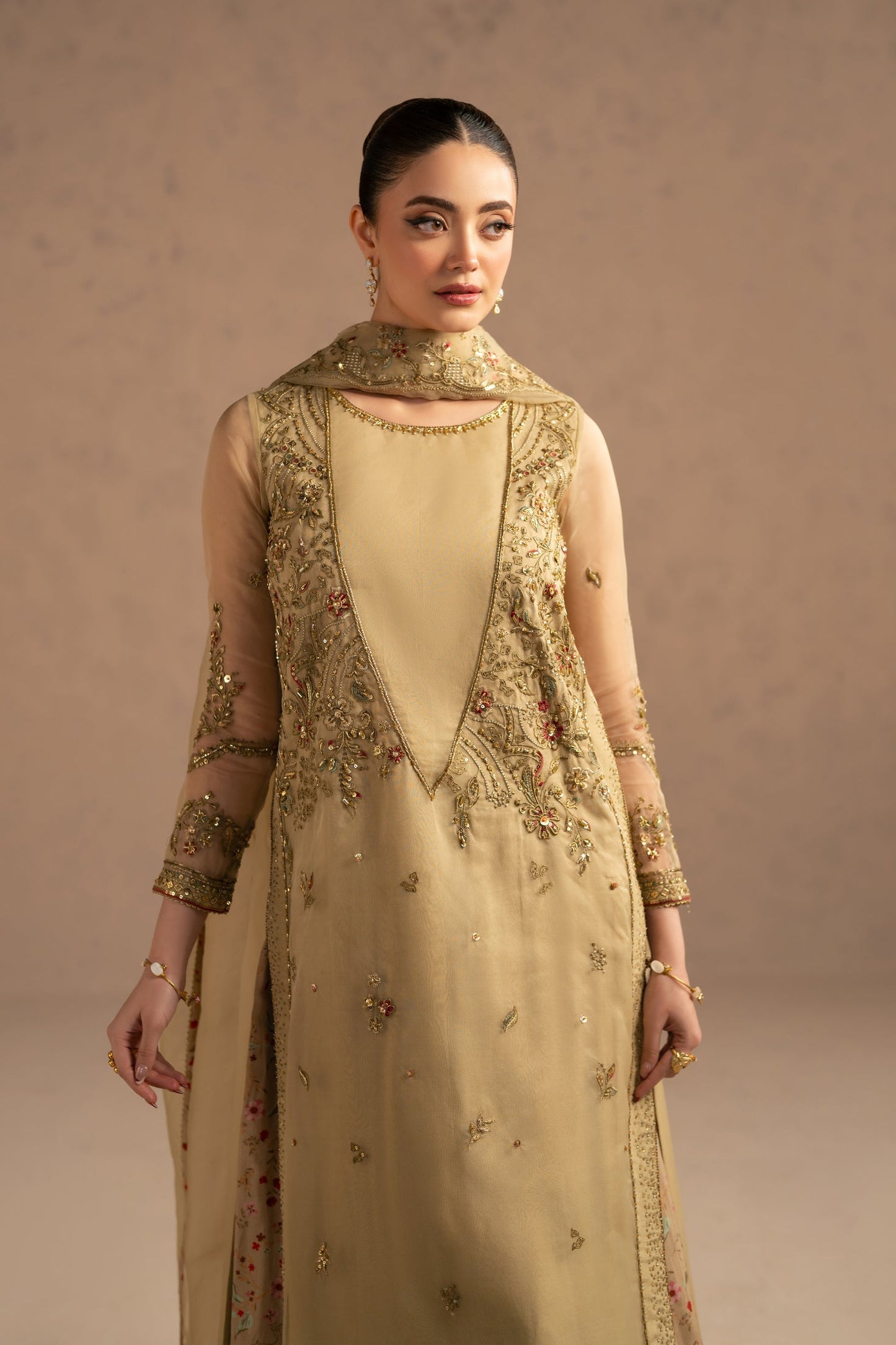 Naqshi | Festive Eid 26 | Lisa - Luxury Dress - available at Maria Faisal in UK and USA.