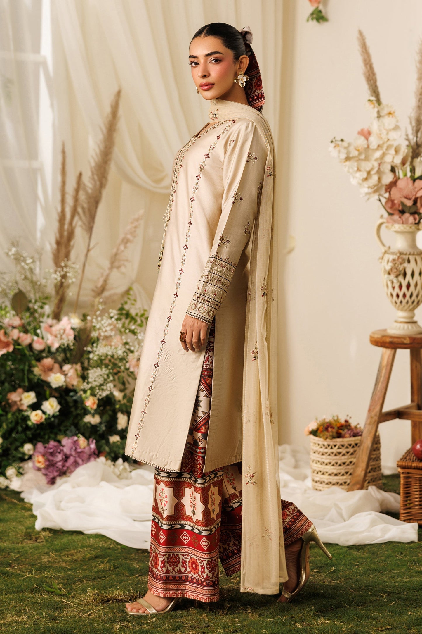 Naqshi | Festive Eid 26 | Numa - Luxury Dress - available at Maria Faisal in UK and USA.