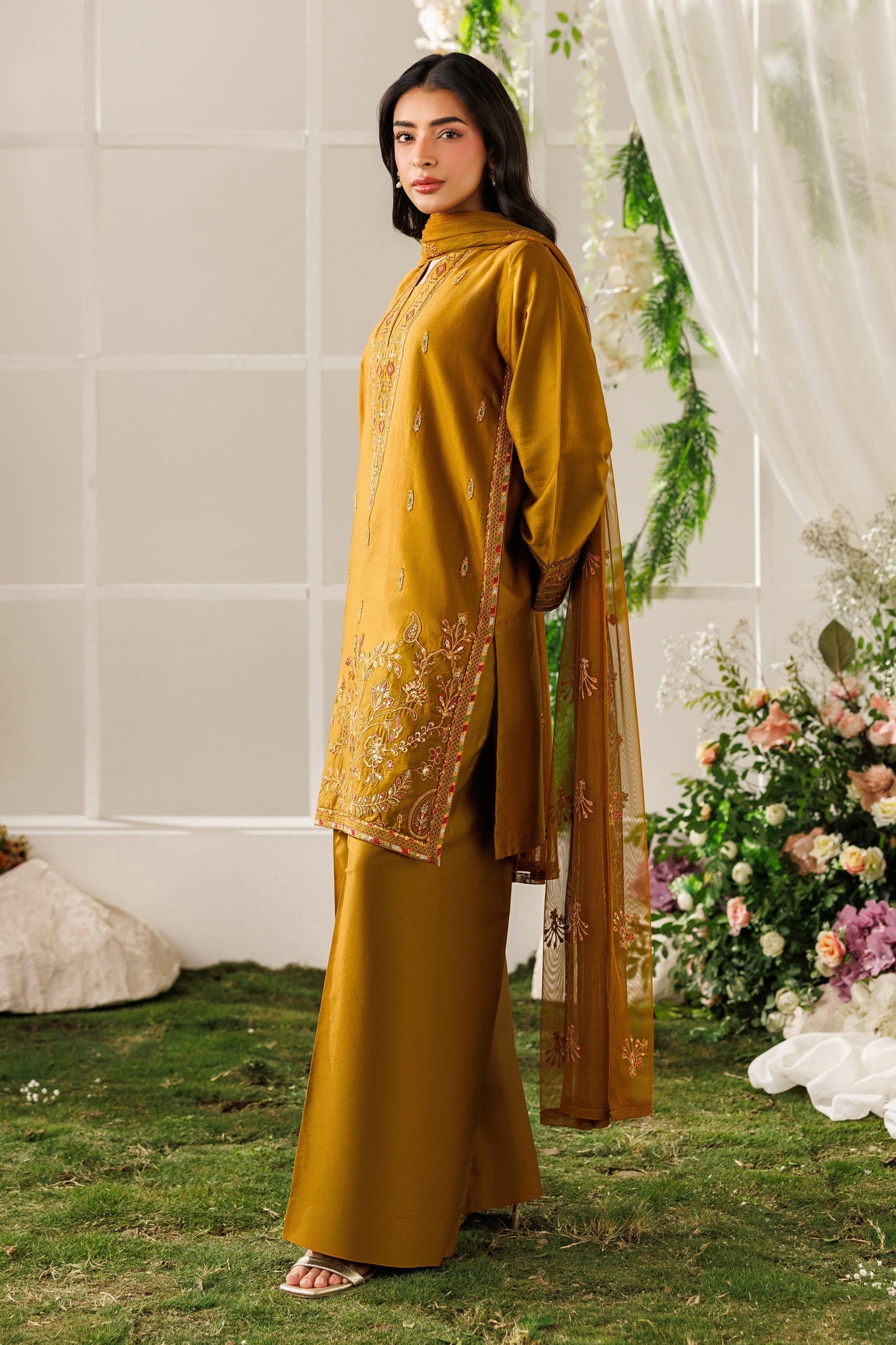 Naqshi | Festive Eid 26 | Eda - Luxury Dress - available at Maria Faisal in UK and USA.