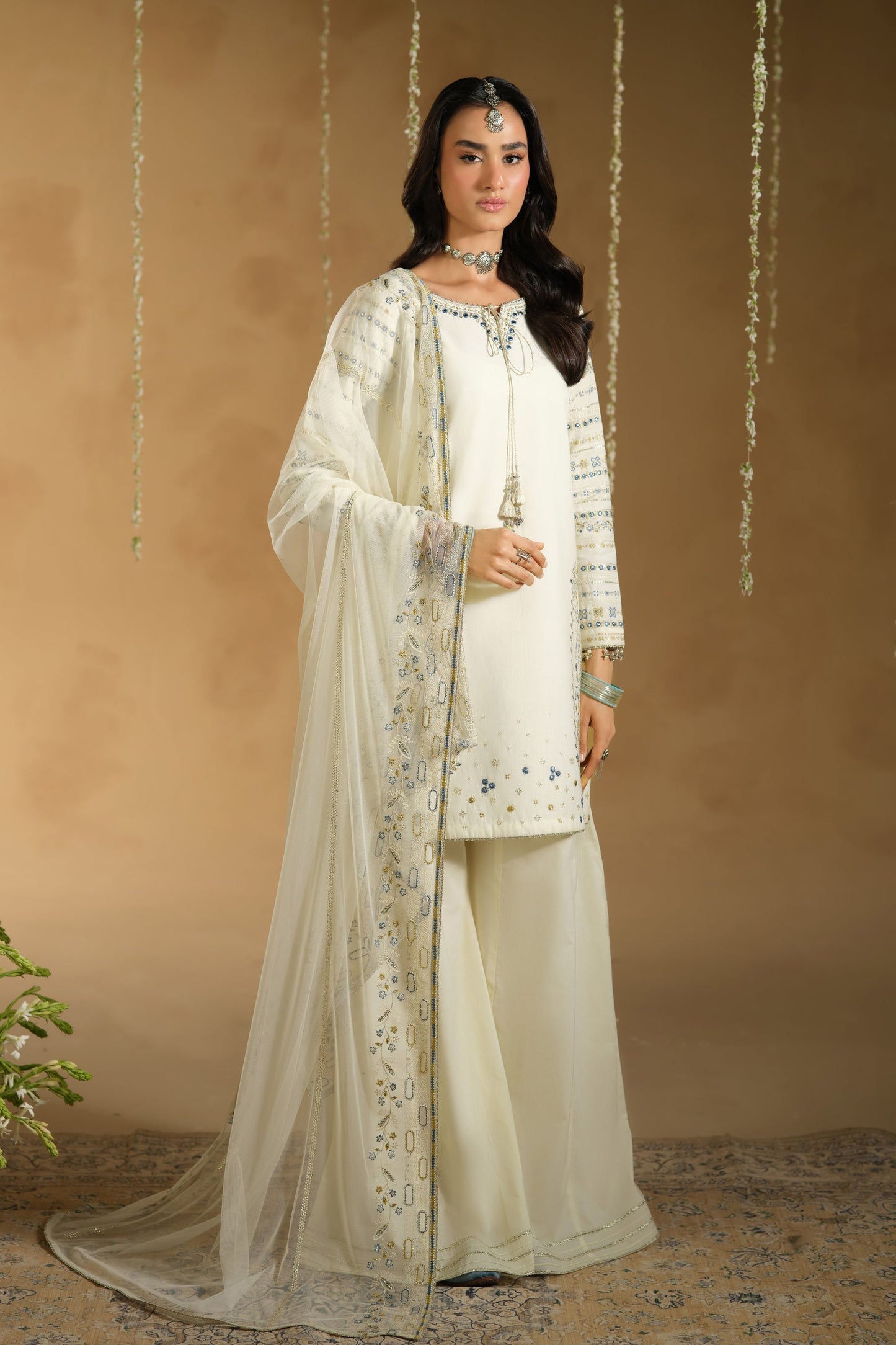 Naqshi | Festive Eid 26 | Rozal - Luxury Dress - available at Maria Faisal in UK and USA.