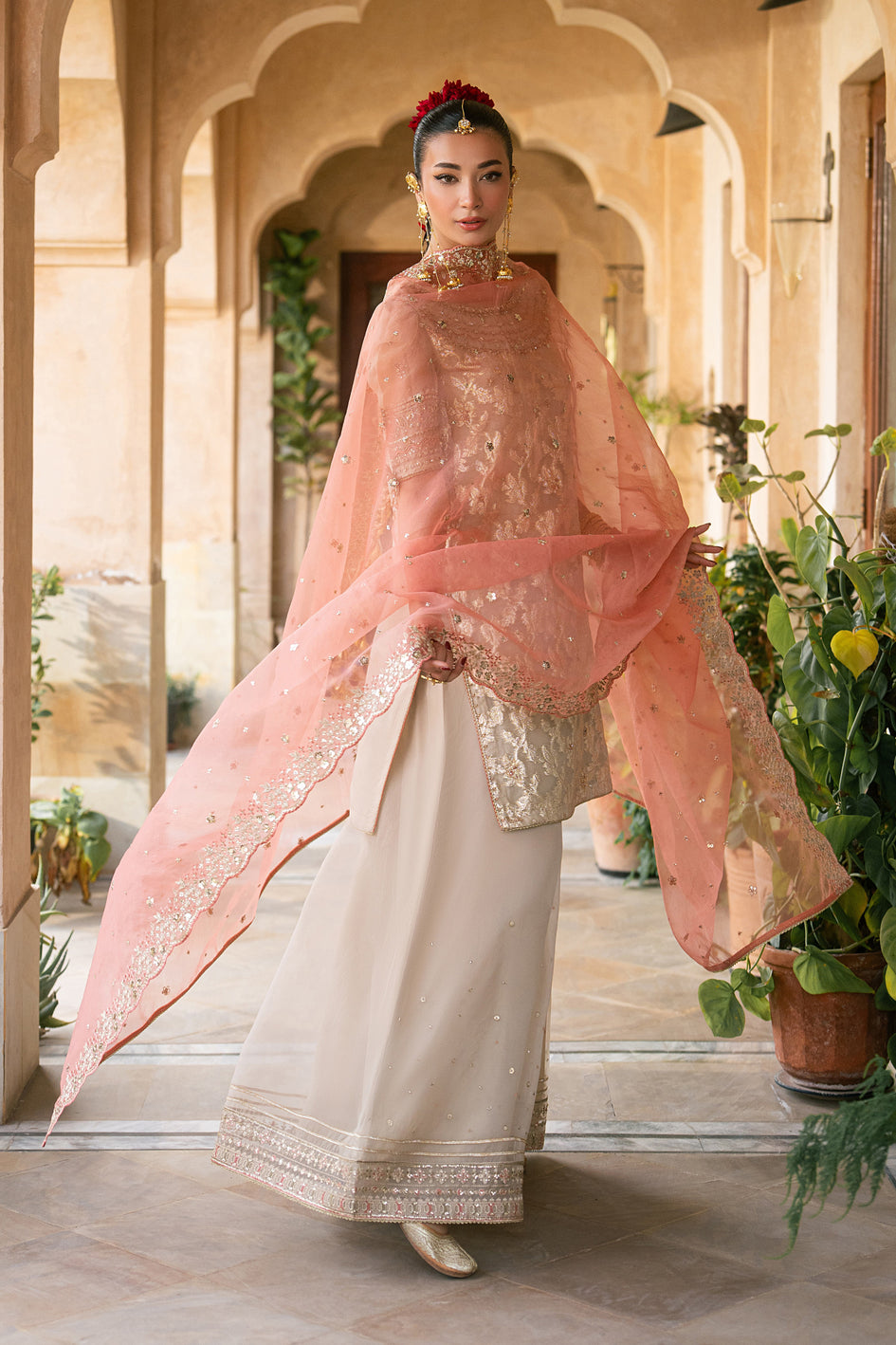Naqshi | Festive Eid 26 | Ablaaj - Luxury Dress - available at Maria Faisal in UK and USA.
