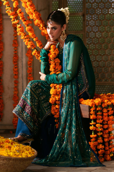 Naqshi | Zariah Crinkle Collection | Anfa - Formal Dress - available at Maria Faisal in UK and USA.
