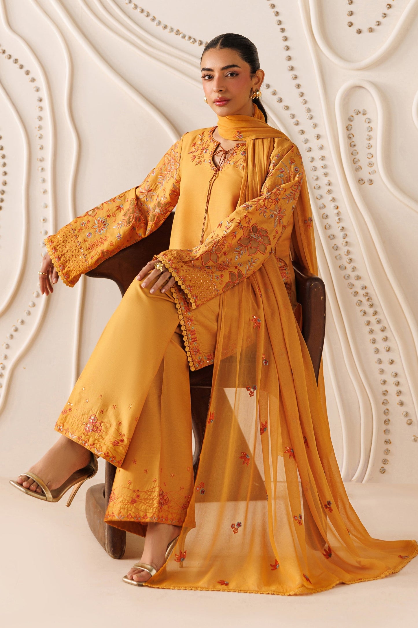 Naqshi | Festive Eid 26 | Lunara - Luxury Dress - available at Maria Faisal in UK and USA.