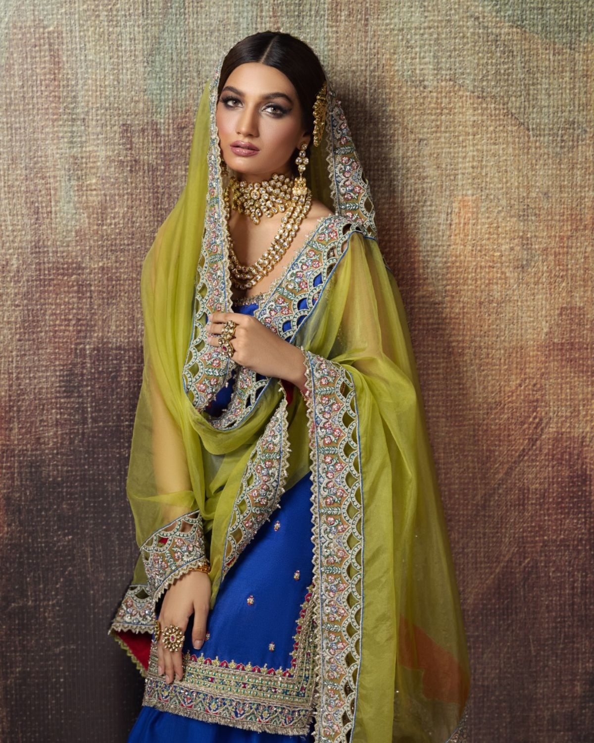 Erum Khan | Begham Jaan Bridal Formals | SABZPARI - Designer Dress with Intricate embroidery and embellishments. Shop elegent wedding dress at Maria Faisal.