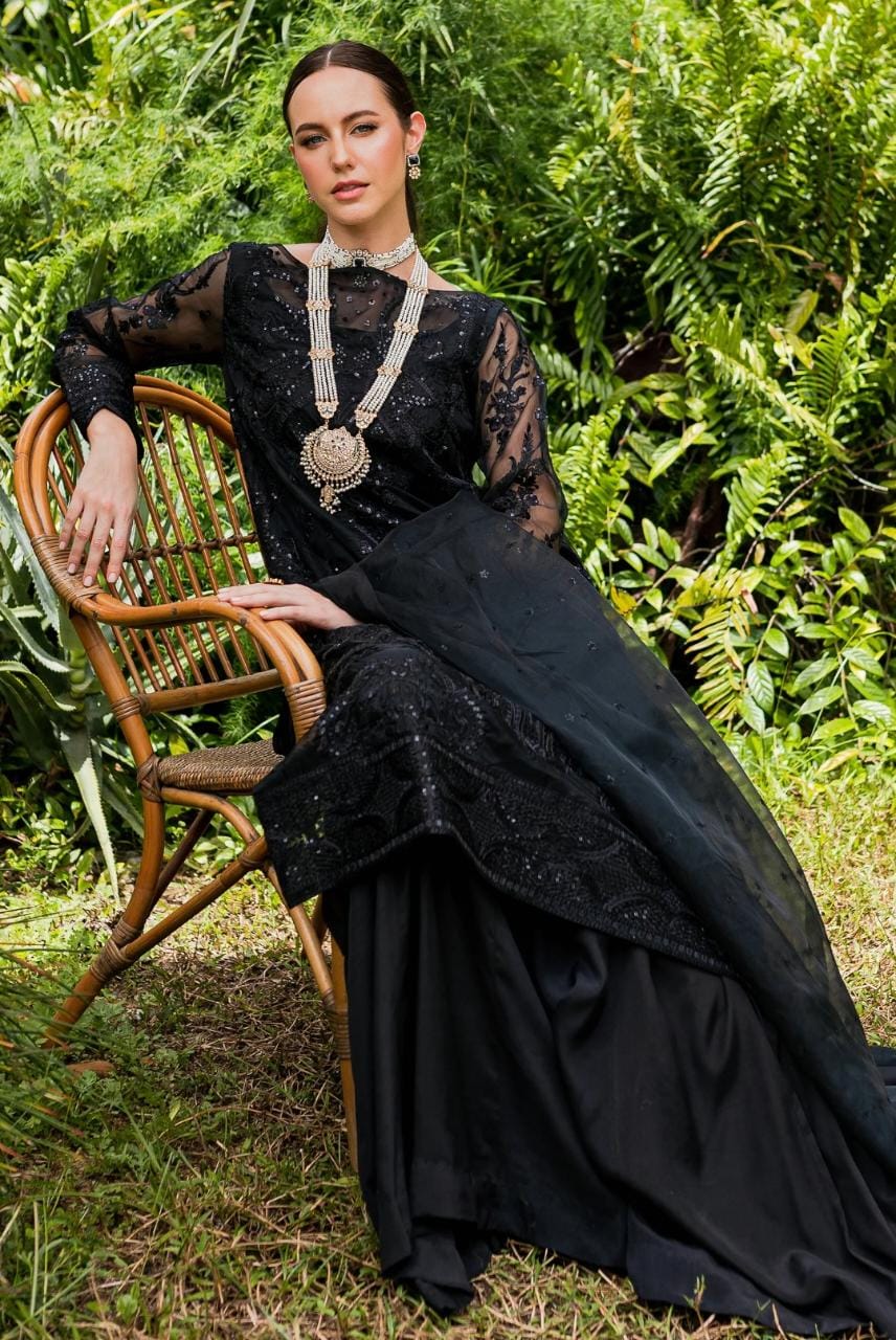 Maryum N Maria | Sorina Luxury Chiffon 23 | Raven (MW23-507)