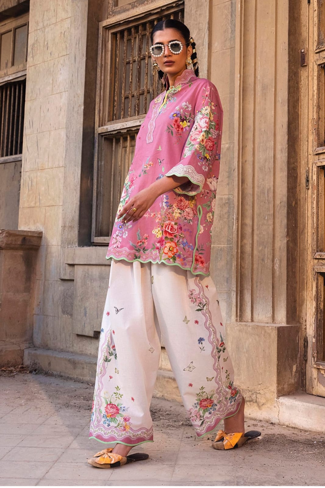 Sana Safinaz | Mahay Summer | H262-003B-2AC - Casual Dress - available at Maria Faisal in UK and USA.