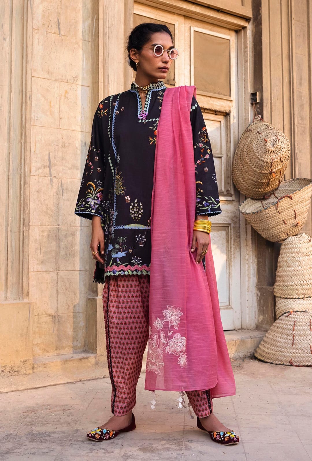Sana Safinaz | Mahay Summer | H262-005A-3CG - Casual Dress - available at Maria Faisal in UK and USA.