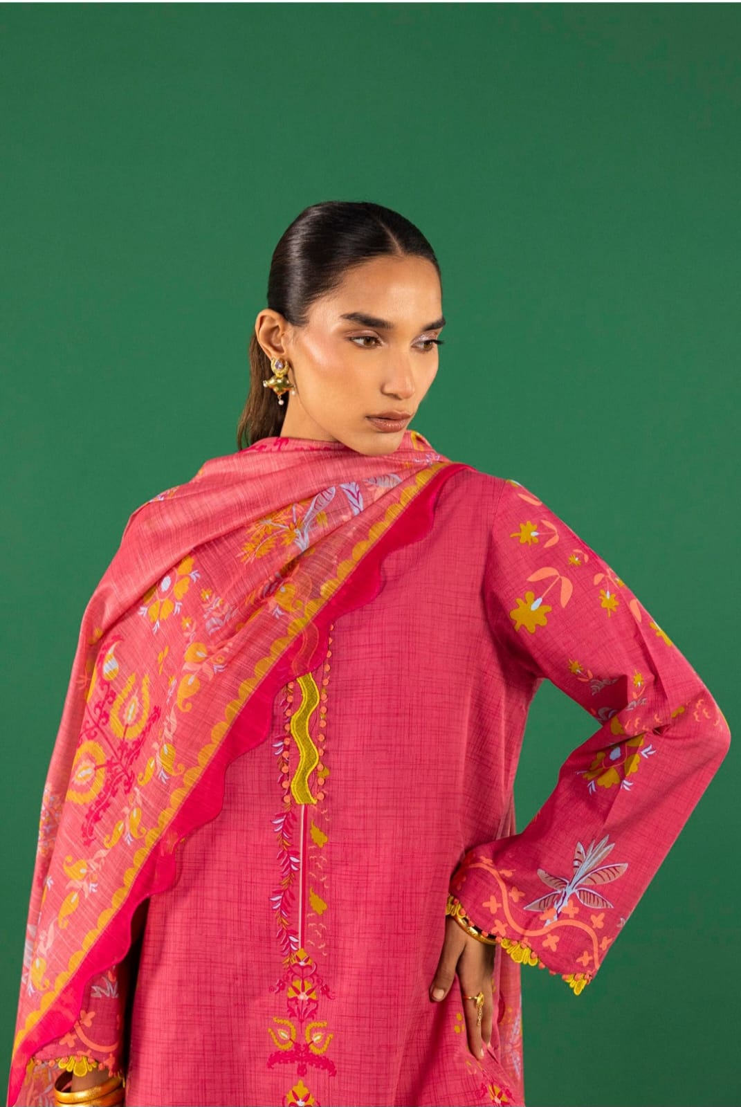 Sana Safinaz | Mahay Summer | H262-002B-3AG - Casual Dress - available at Maria Faisal in UK and USA.