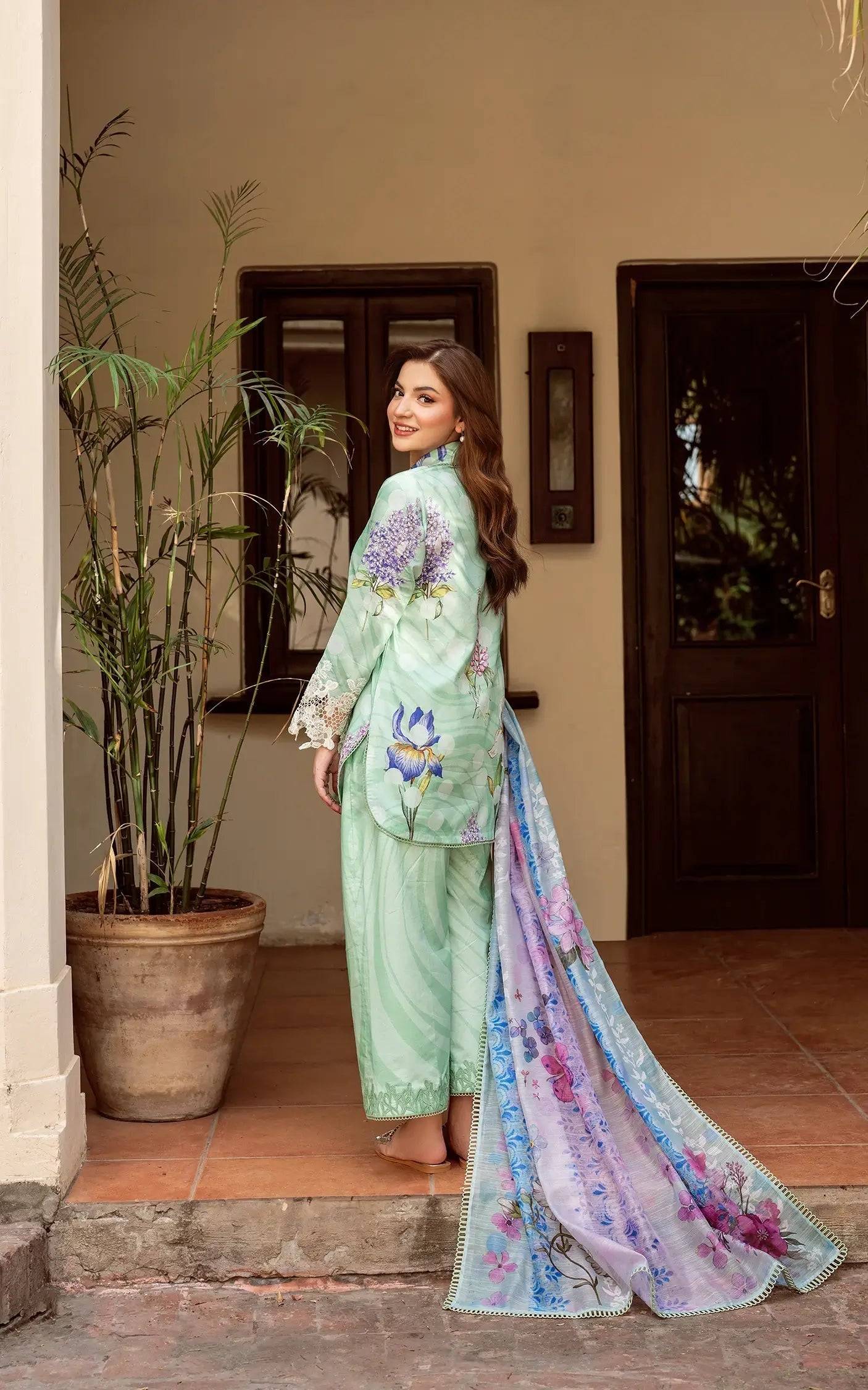 Asifa and Nabeel | Yakin Summer 25 | Floral Mist-(YKL25-04) by Maria Faisal - Registered Vendor of : Asifa and Nabeel - type : Ladies Clothes - 100% original wedding dresses