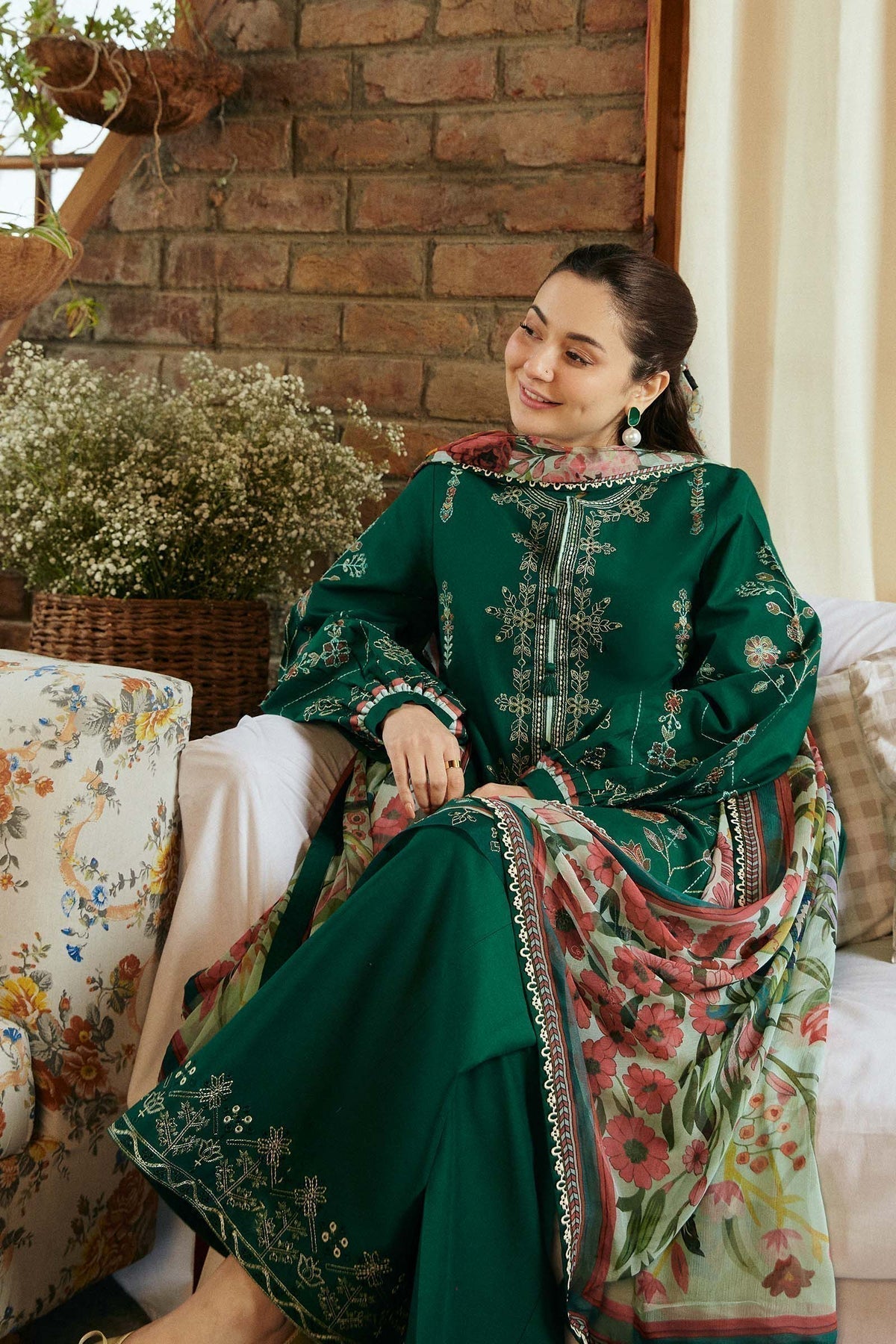 Zara Shahjahan | Coco Lawn Vol 2 | ZAIRA-9A - Designer Dress with Intricate embroidery and embellishments. Shop elegent wedding dress at Maria Faisal.