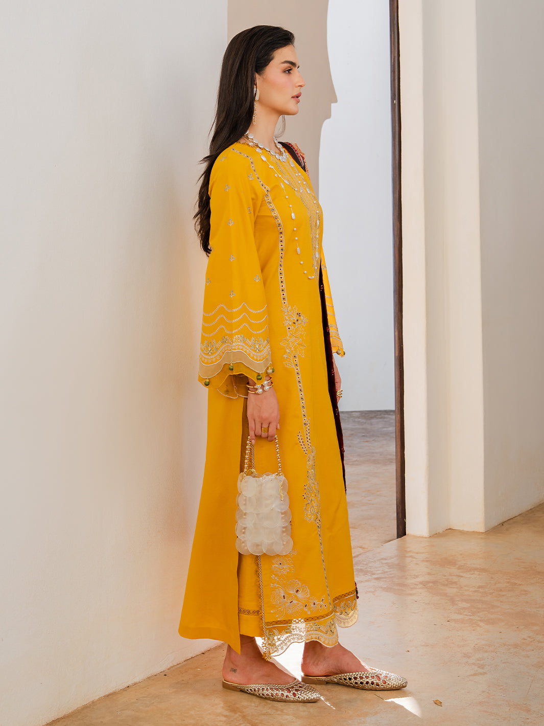 Izel | Dareen Luxury Lawn 26 | Zareen - Luxury Dress - available at Maria Faisal in UK and USA.