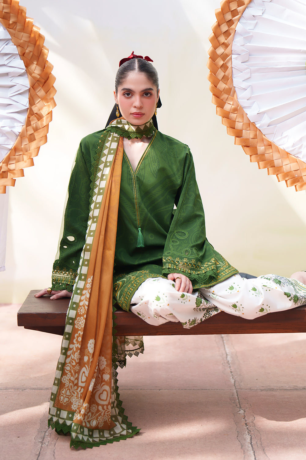 Saira Rizwan | Laanem SS 26 | ELOWEN-A - SRL26-08 - Luxury Dress - available at Maria Faisal in UK and USA.