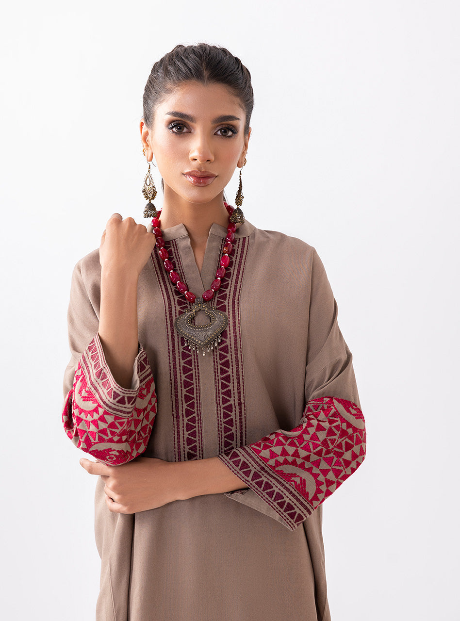 Zainab Chottani | Aara Casual Pret |  Sandy Beige - Ladies Clothes