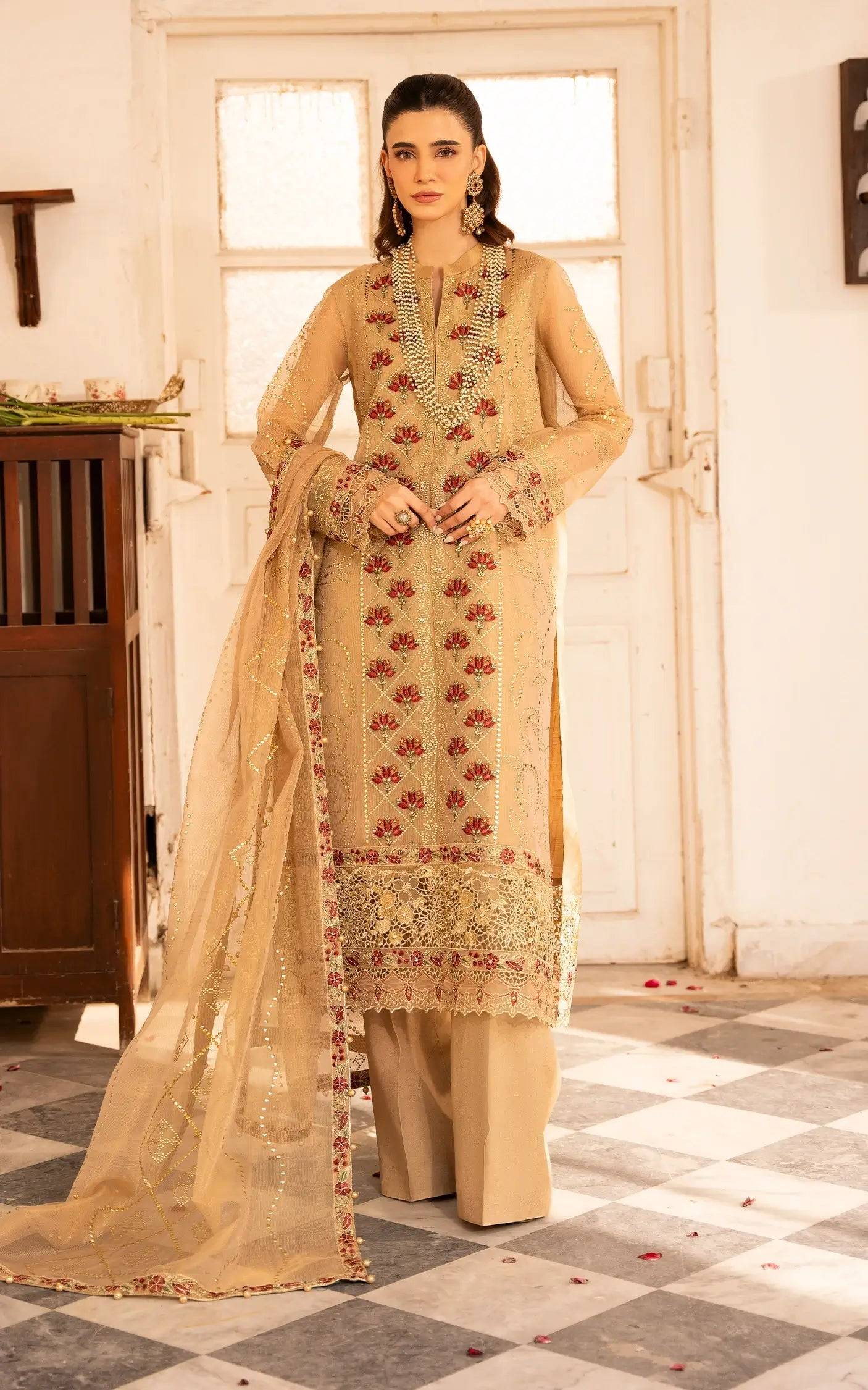 Asifa and Nabeel | Sunehri Eid 25 | Zareen-(SEF25-06) by Maria Faisal - Registered Vendor of : Asifa and Nabeel - type : Ladies Clothes - 100% original wedding dresses