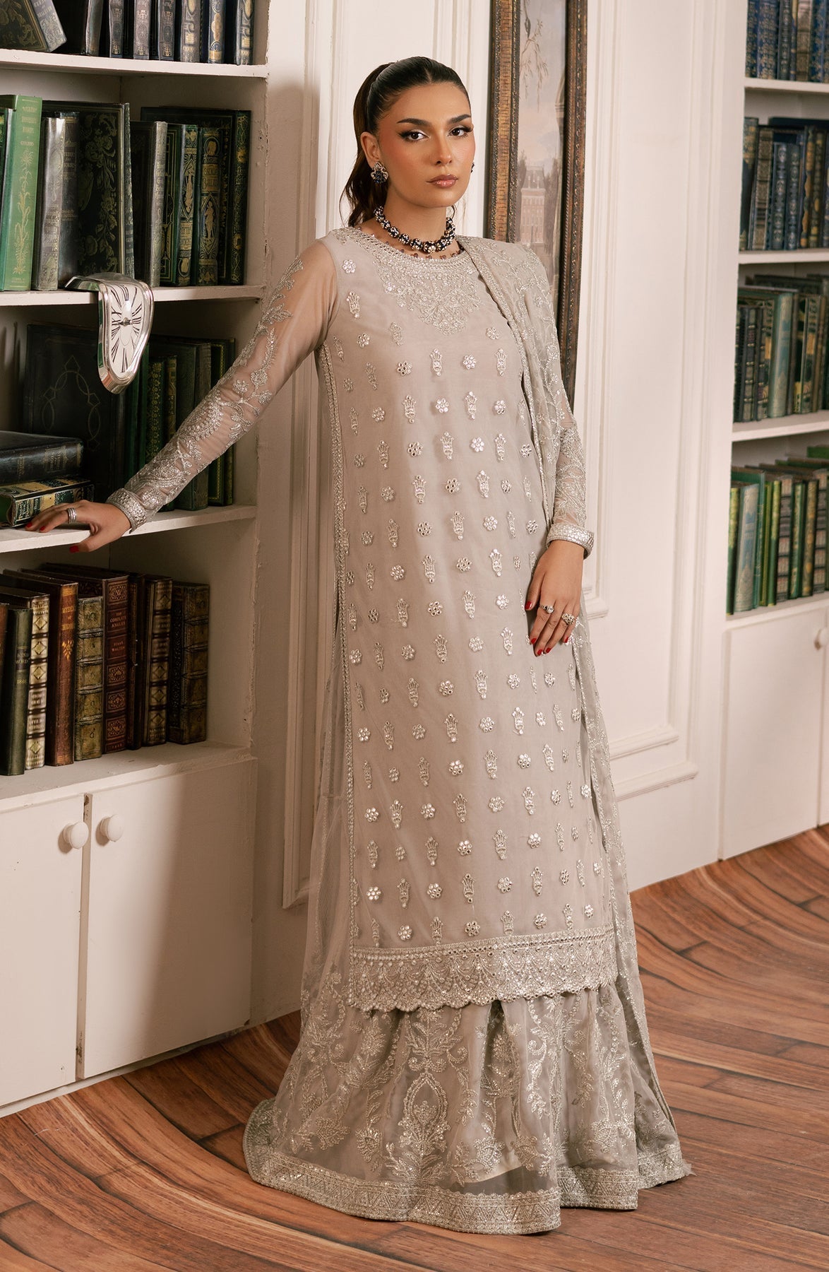 Zarif | Inayat Wedding Formals | ZRI 05 DHANAK - Designer Dress with Intricate embroidery and embellishments. Shop elegent wedding dress at Maria Faisal.
