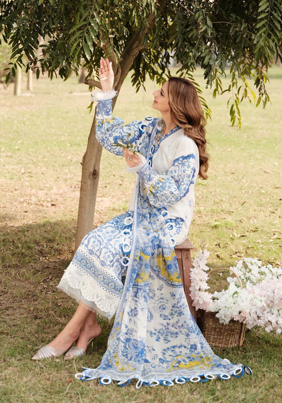 Zarqash | Luxe Lawn 24 | ZQ 7 - Ladies Clothes - Maria Faisal
