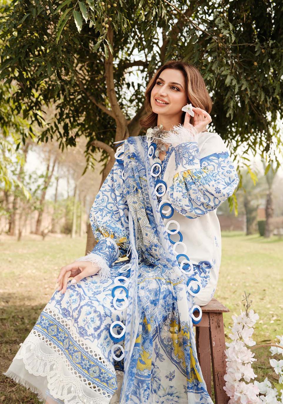Zarqash | Luxe Lawn 24 | ZQ 7 - Ladies Clothes - Maria Faisal