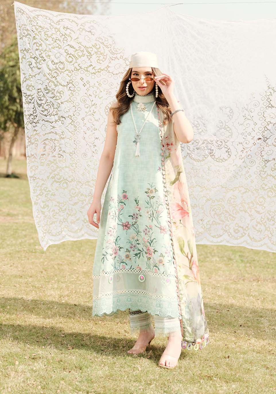 Zarqash | Luxe Lawn 24 | ZQ 8 - Ladies Clothes - Maria Faisal