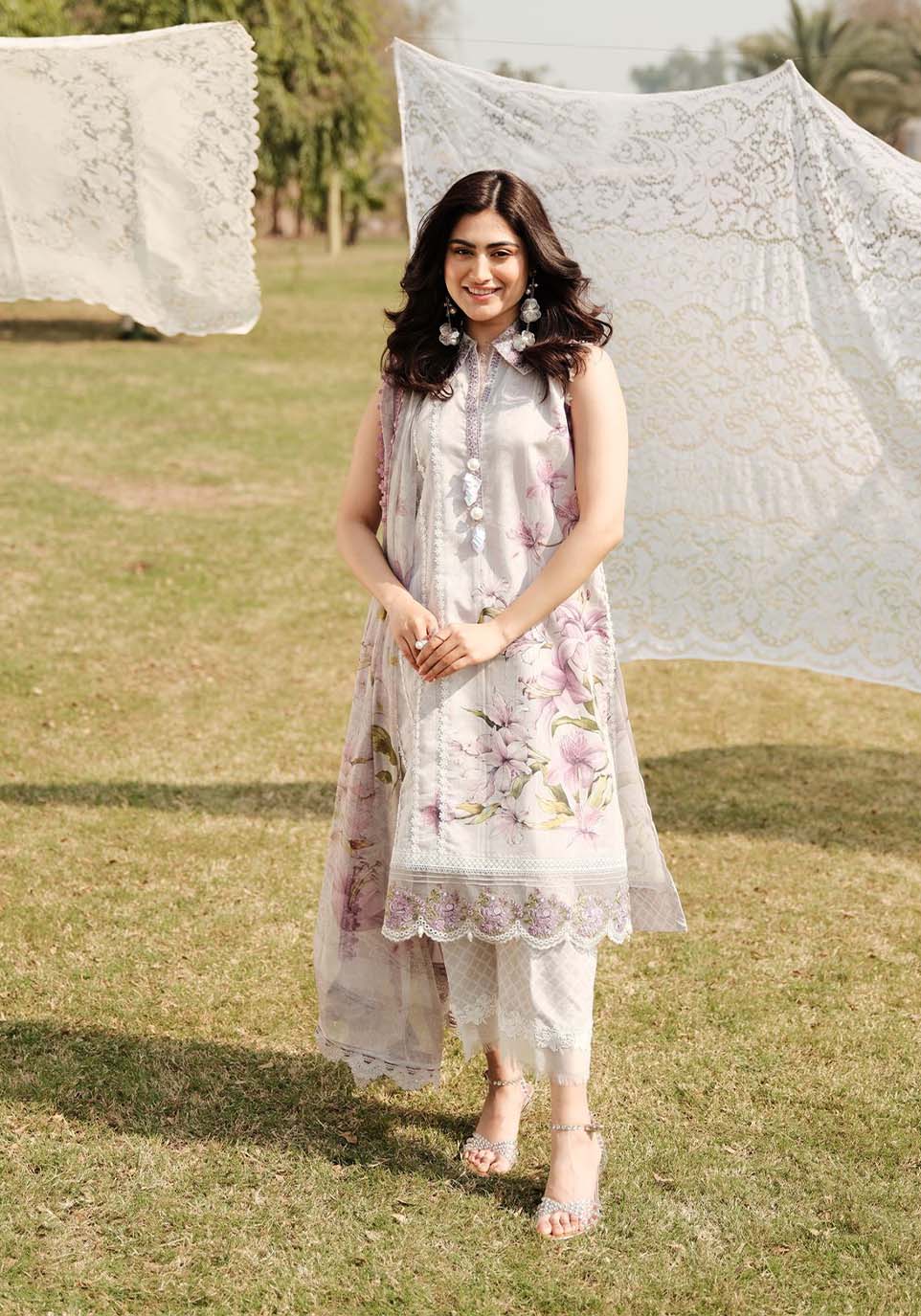 Zarqash | Luxe Lawn 24 | ZQ 3 - Ladies Clothes - Maria Faisal