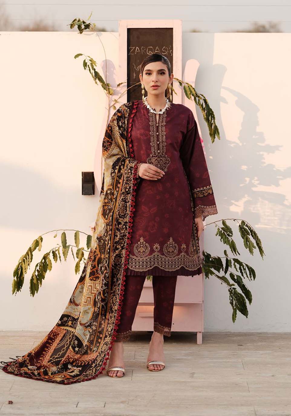 Zarqash | Luxe Lawn 24 | ZQ 6 - Ladies Clothes - Maria Faisal