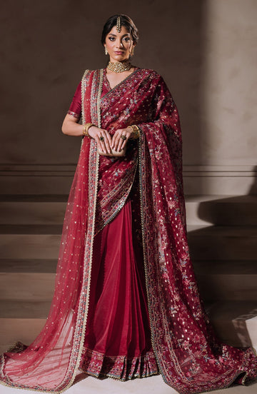 Zevk | Malika Jaan Bridals | LAJO JAAN - Designer Dress with Intricate embroidery and embellishments. Shop elegent wedding dress at Maria Faisal.