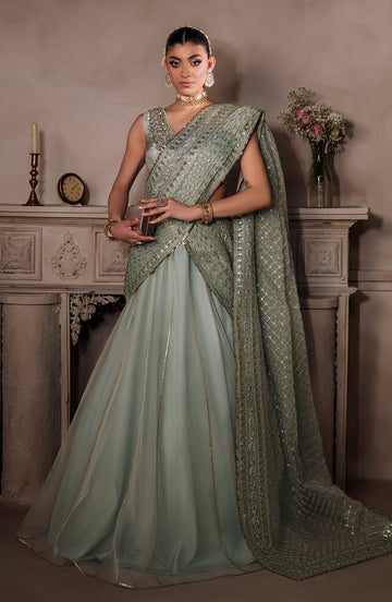 Zevk | Malika Jaan Bridals | AMEERAN - Designer Dress with Intricate embroidery and embellishments. Shop elegent wedding dress at Maria Faisal.