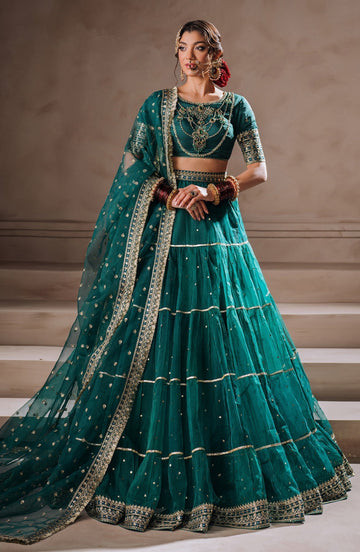 Zevk | Malika Jaan Bridals | NOOR-E-JAAN - Designer Dress with Intricate embroidery and embellishments. Shop elegent wedding dress at Maria Faisal.