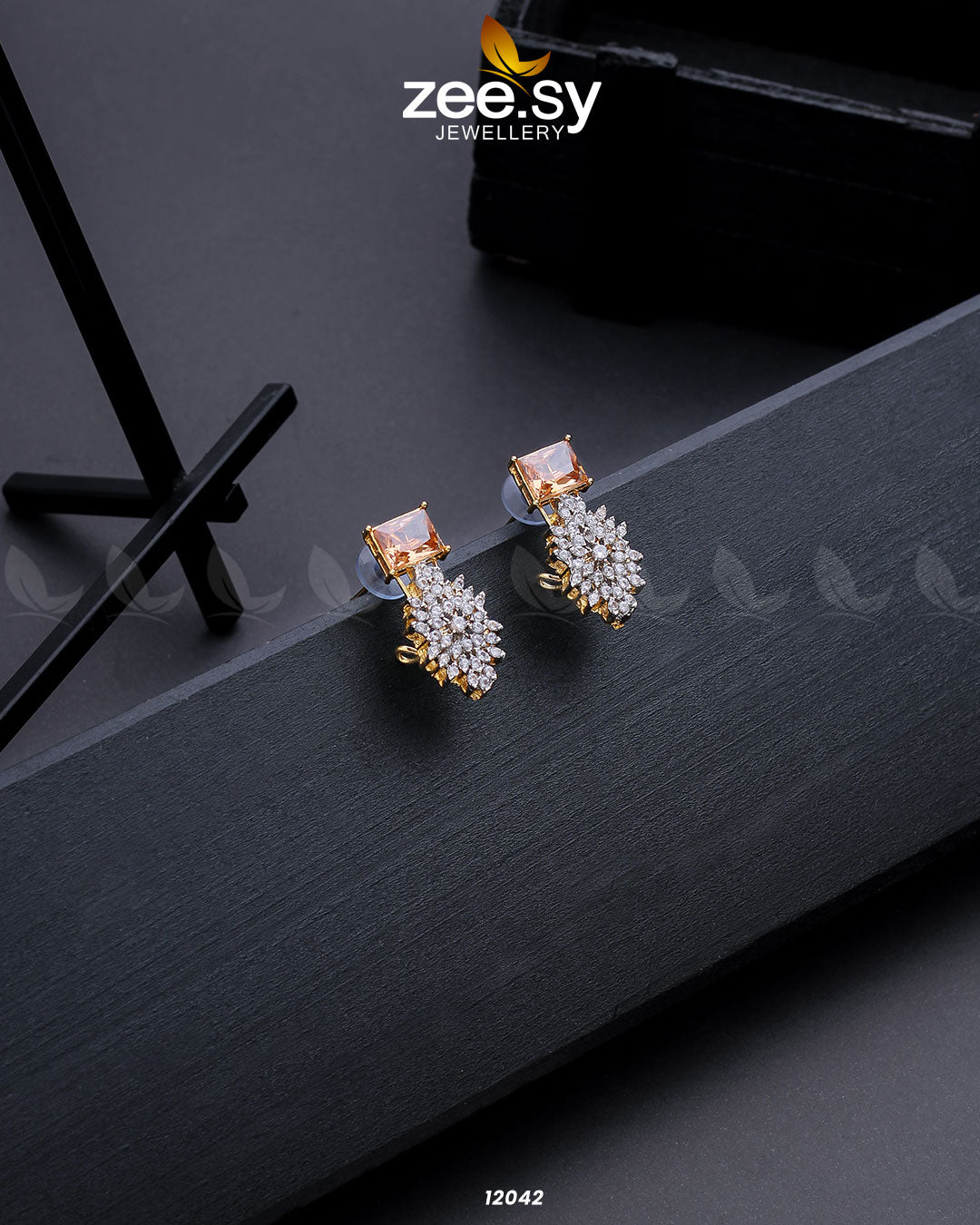 Zircon Cluster Earrings - Earrings
