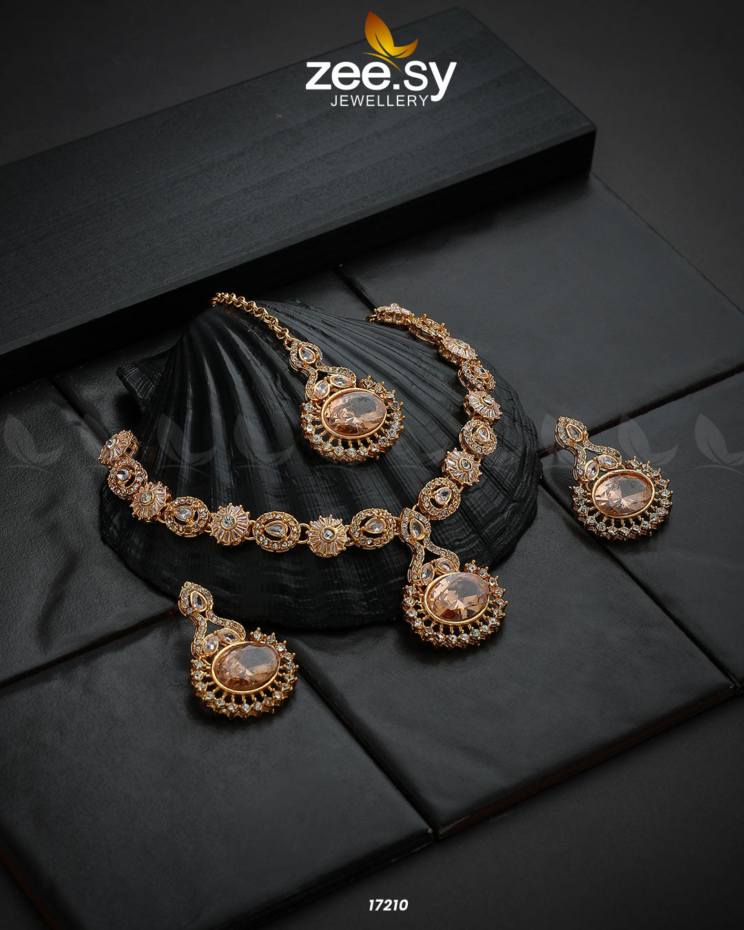 Zirconic Starburst Necklace - Necklace Sets