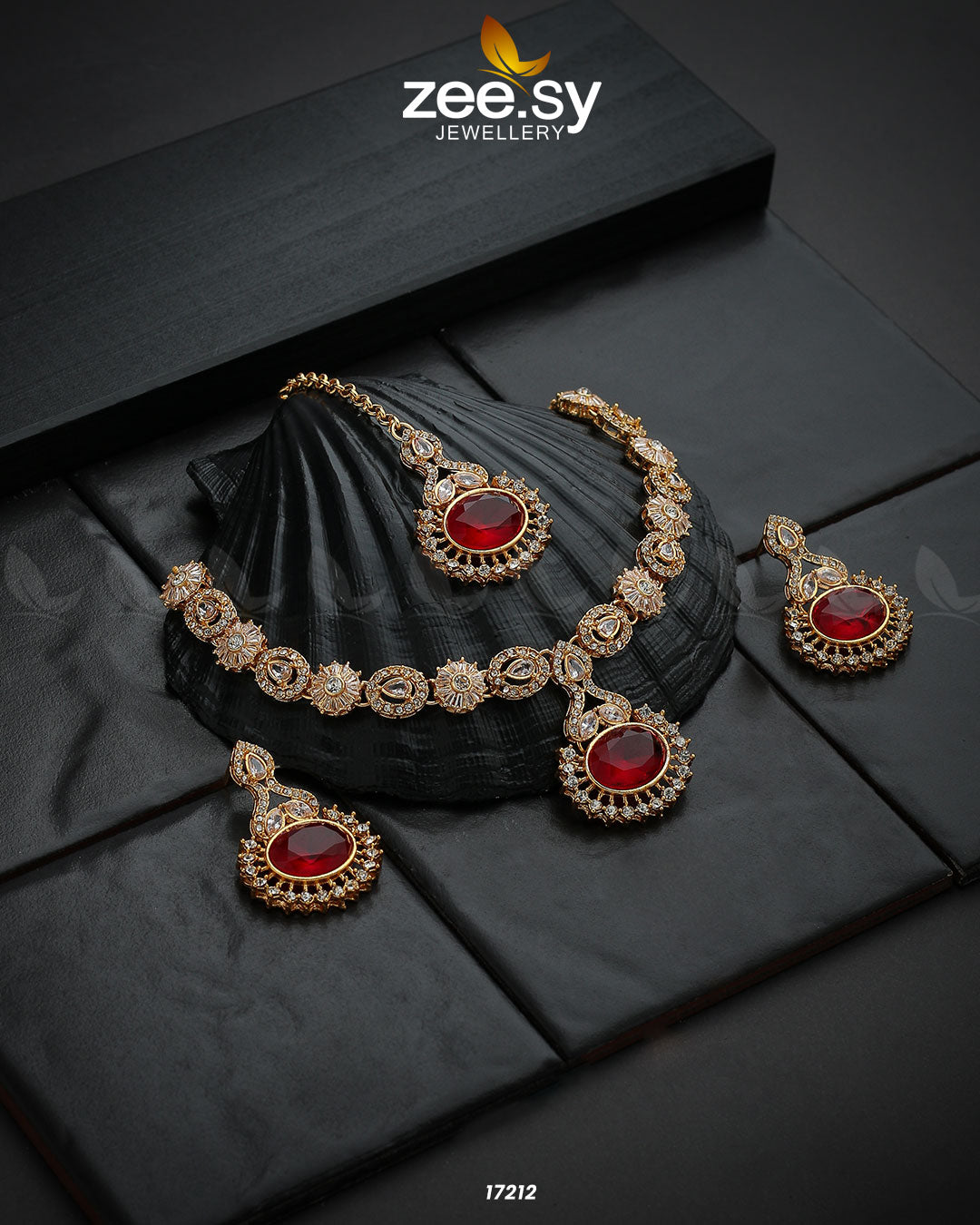 Zirconic Starburst Necklace - Necklace Sets