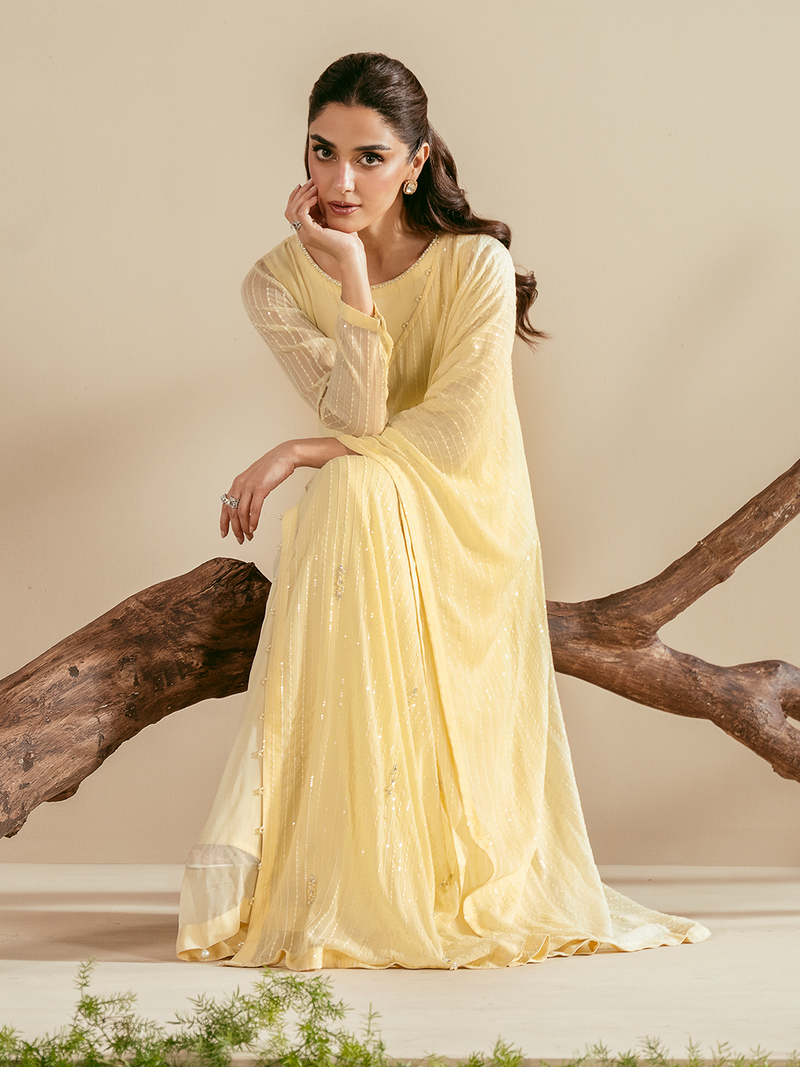 Ain | Luxe Edit | Ziya - Luxury Dress - available at Maria Faisal in UK and USA.