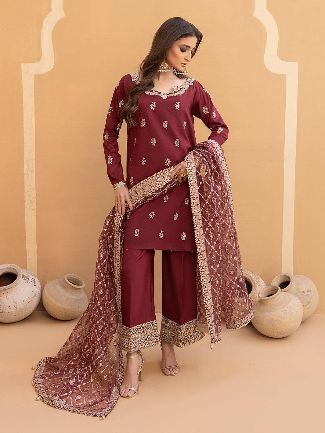 Hem Stitch | Raw Silk Edit 25 | Zurina by Maria Faisal - Registered Vendor of : Hemstitch - type : Ladies Clothes - 100% original wedding dresses