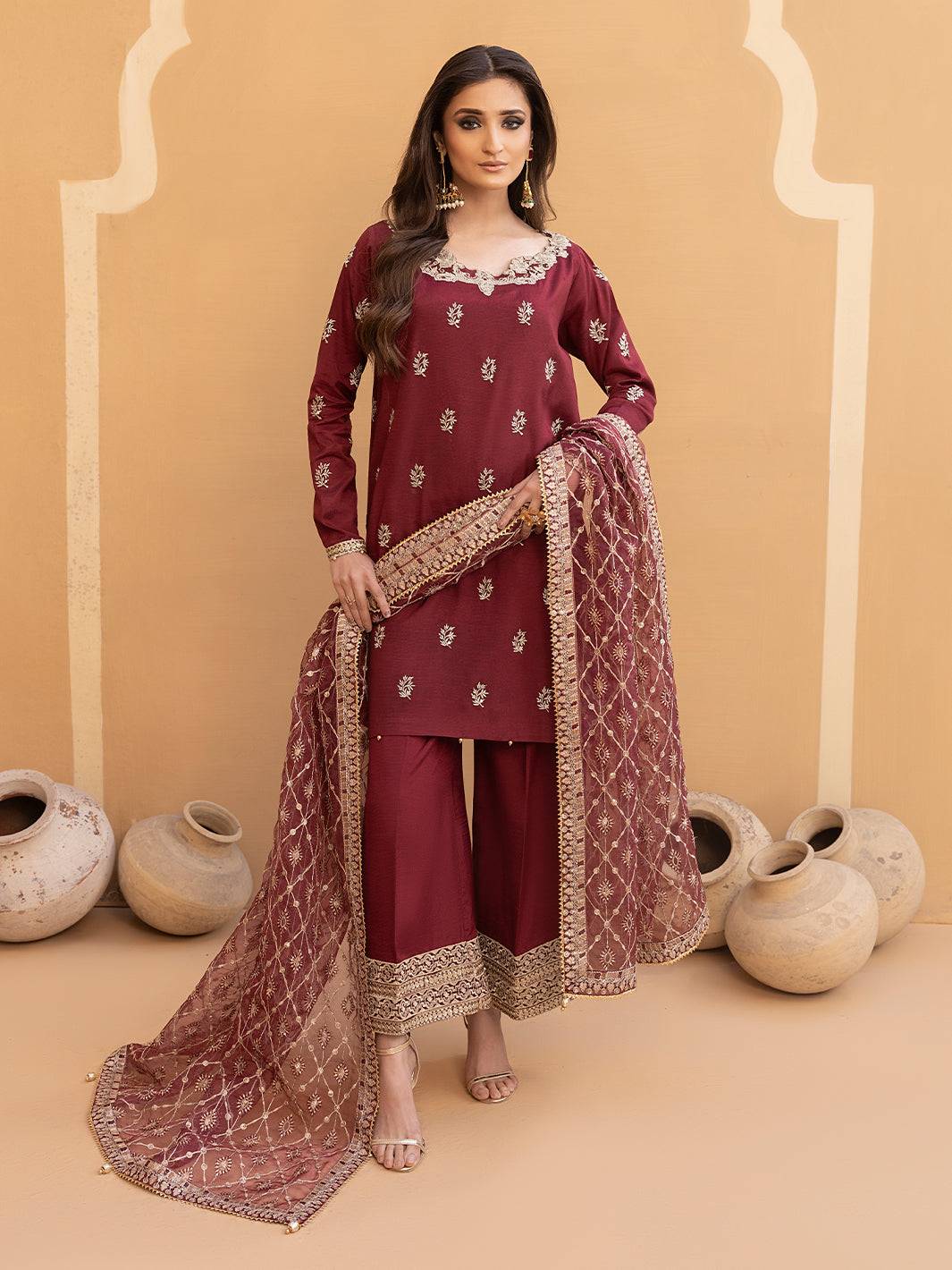 Hem Stitch | Raw Silk Edit 25 | Zurina by Maria Faisal - Registered Vendor of : Hemstitch - type : Ladies Clothes - 100% original wedding dresses