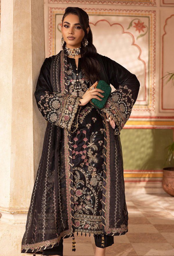 Adans Libas | Velvet 25 | 7523 V - is Black dress from Adans Libas - Ladies Clothes - Maria Faisal