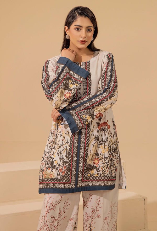 Adans Libas | Winter Slub 25 | SLUB 7566 - is Ivory dress from Adans Libas - Ladies Clothes - Maria Faisal