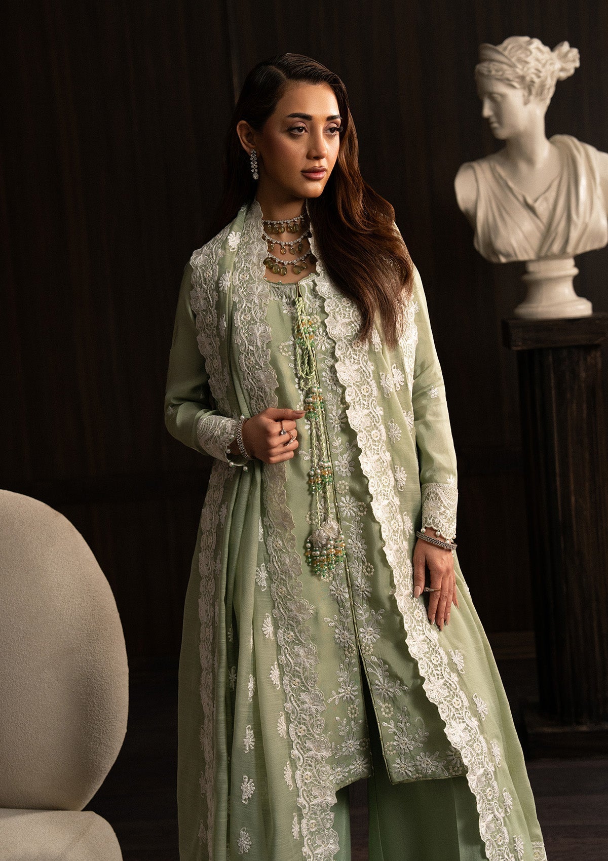 Aik Atelier | Lady Aik 25 | LOOK 03 - Formal Dress - available at Maria Faisal in UK and USA.