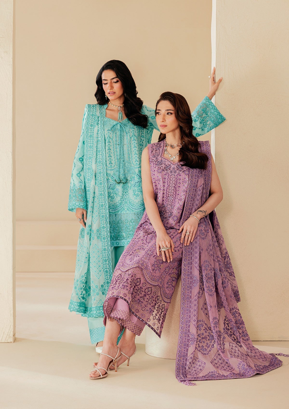 Aik Atelier | Lawn 26 | Look B2605A - Luxury Dress - available at Maria Faisal in UK and USA.